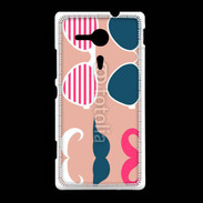 Coque Sony Xpéria SP Moustache et lunettes 5
