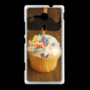 Coque Sony Xpéria SP Cupcake moustache