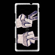Coque Sony Xpéria SP double fuck gants