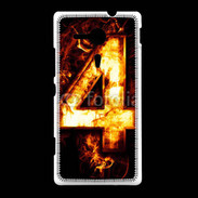Coque Sony Xpéria SP Quatre en feu