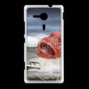 Coque Sony Xpéria SP Enorme poisson chassant bateau de pêcheurs