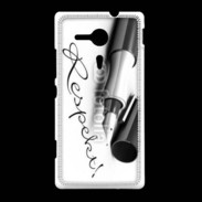 Coque Sony Xpéria SP Respect en écriture