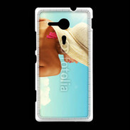 Coque Sony Xpéria SP Femme à chapeau de plage