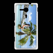 Coque Sony Xpéria SP Palmier et charme sur la plage