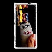 Coque Sony Xpéria SP Poker paire d'as