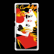 Coque Sony Xpéria SP Cartes et feu