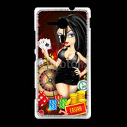 Coque Sony Xpéria SP Lady au casino
