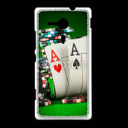 Coque Sony Xpéria SP Paire d'As au poker 75