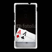 Coque Sony Xpéria SP Paire d'As au poker 85