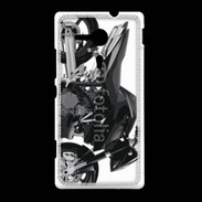 Coque Sony Xpéria SP Tuning moto noire