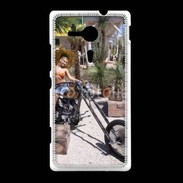 Coque Sony Xpéria SP Femme sexy moto 2