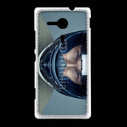 Coque Sony Xpéria SP homme avec casque de moto