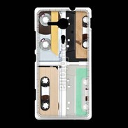 Coque Sony Xpéria SP Music audio tape vintage