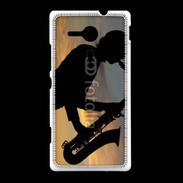 Coque Sony Xpéria SP Saxophoniste au couché de soleil