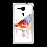 Coque Sony Xpéria SP Piano en dessin multicouleurs