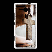 Coque Sony Xpéria SP Croix en bois 5