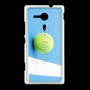Coque Sony Xpéria SP Cours de tennis béton bleu