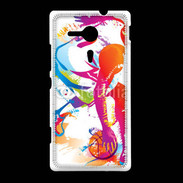 Coque Sony Xpéria SP Joueur de basket en dessin