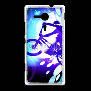 Coque Sony Xpéria SP Illustration BMX bleu