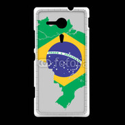 Coque Sony Xpéria SP Drapeau Brésil coupe du monde 2014