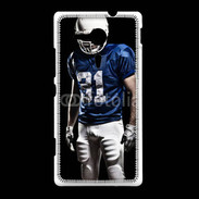 Coque Sony Xpéria SP Footballer américain en bleu et blanc 50