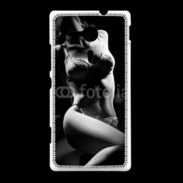 Coque Sony Xpéria SP Charme noir et blanc