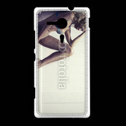 Coque Sony Xpéria SP Femme sexy pensante en lingerie