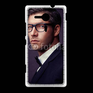 Coque Sony Xpéria SP Homme charmant en costume et lunettes