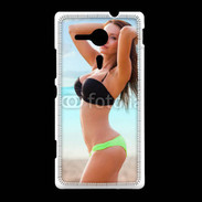 Coque Sony Xpéria SP Belle femme à la plage 10
