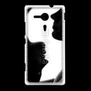 Coque Sony Xpéria SP Couple en noir et blanc 10