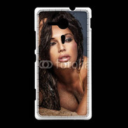 Coque Sony Xpéria SP Portait de brune charmante 5
