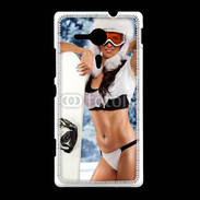 Coque Sony Xpéria SP Charme et snowboard