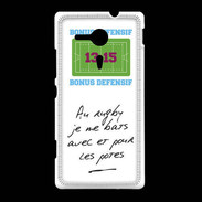Coque Sony Xpéria SP Les potes Bonus offensif-défensif Blanc