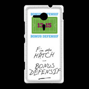 Coque Sony Xpéria SP Fin de match Bonus offensif-défensif Blanc