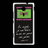 Coque Sony Xpéria SP Les potes Bonus offensif-défensif Noir