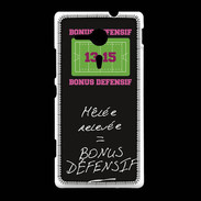 Coque Sony Xpéria SP Mêlée relevée Bonus offensif-défensif Noir