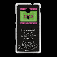 Coque Sony Xpéria SP 1 point bonus offensif-défensif Noir