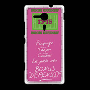 Coque Sony Xpéria SP Plaquage Bonus offensif-défensif Rose
