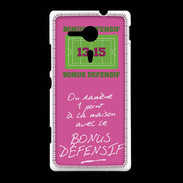 Coque Sony Xpéria SP 1 point bonus offensif-défensif Rose