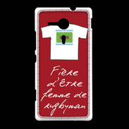 Coque Sony Xpéria SP Femme de rugbyman Bonus offensif-défensif Rouge