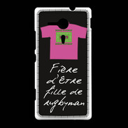 Coque Sony Xpéria SP Fille de rugbyman Bonus offensif-défensif Noir