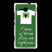 Coque Sony Xpéria SP Fille de rugbyman Bonus offensif-défensif Vert