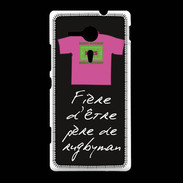 Coque Sony Xpéria SP Père de rugbyman Bonus offensif-défensif Noir