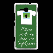 Coque Sony Xpéria SP Père de rugbyman Bonus offensif-défensif Vert