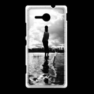 Coque Sony Xpéria SP Personnage en noir et blanc PR
