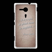 Coque Sony Xpéria SP Pêché stupidité Rouge Citation Oscar Wilde
