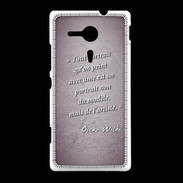 Coque Sony Xpéria SP Portrait Ame Violet Citation Oscar Wilde