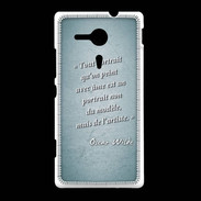 Coque Sony Xpéria SP Portrait Ame Turquoise Citation Oscar Wilde