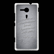 Coque Sony Xpéria SP Public génie Noir Citation Oscar Wilde