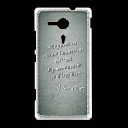 Coque Sony Xpéria SP Public génie Vert Citation Oscar Wilde